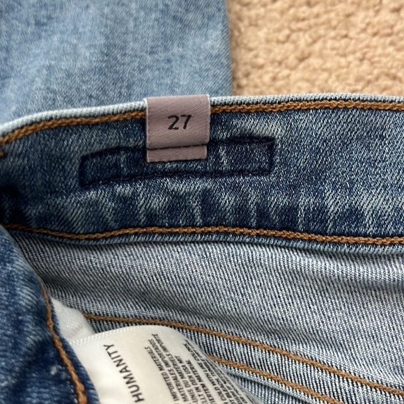 Citizens of Humanity Rocket Crop High Rise Skinny Chico Stripe Jeans Size 27 - Picture 8 of 11